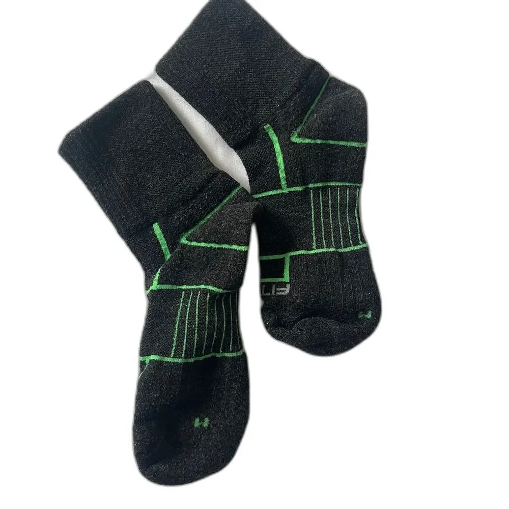 FitSok merino wool quarter ankle low socks dark gray SZ M women?